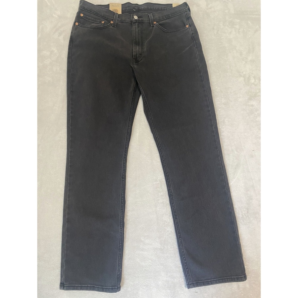 Levi's‎ 514 Jeans Mens 36 X 32 Black Denim Stretch 5-Pocket Straight Leg Zip Fly